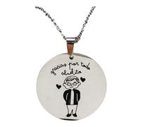 QYYZTQY New 2025 Abuela Te Quiero Necklace For Women Stainless Steel Spanish Grandmother Flower Chain Necklaces Jewelry Family Jewelry Fashion Accessories Creative Gift