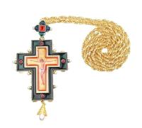 QYYZTQY New 2025 Roman Jesus Cross Necklace Religious God Hangtag Diamond Crown Metal Jewelry Church Utensils Orthodox Gift Catholic Fashion Accessories Creative Gift
