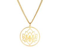 QYYZTQY New 2025 Stainless Steel Shaped Pendant Fashion Yoga Flower Necklace Women's Jewelry Party Friend Gift With For You Jewelry Fashion Accessories Creative Gift