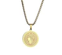QYYZTQY New For Trendy 2025 Athena The Goddess Of Wisdom Handicraft And War Pendant Necklace For Men Women Greek Mythology Charm Choker Chain Jewelry Gift Jewelry Fashion Accessories Creative Gift