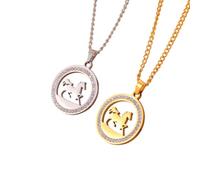 QYYZTQY New For Trendy 2025 Running Horse Round Pendant Necklace Women Hers Stainless Steel Neck Chain Fashion Jewelry Birthday Gift For Horse Lover Jewelry Fashion Accessories Creative Gift