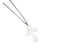 QYYZTQY New For Trendy 2025 Stainless Steel Orthodox Cross Necklaces For Women Men Russian Slavic Prayer Choker Jewelry Gift Jewelry Fashion Accessories Creative Gift