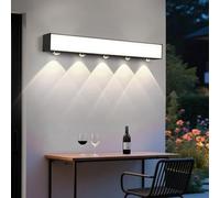 QYYZTQY Outdoor Light Creatively Decorative Lamp IP65 Waterproof Mains Powered Wall Black Aluminium for Corridor Villa Balcony (White Light,120cm)