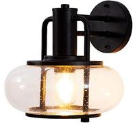 QYYZTQY Outdoor Waterproof Wall Lamp Black Matte Finish Traditional Retro Waterproof IP65 Glass External Wall Lantern for Patio Balcony Garden Villa Decor Lamp
