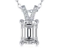 QYYZTQY Pendant 1CT Lab Created Diamond Pendant Sterling Silver Women Mother's Day Valentines Gifts