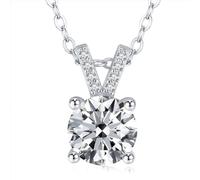 QYYZTQY Pendant 1CT Lab Created Diamond Pendant Sterling Silver Women Mother's Day Valentines Gifts