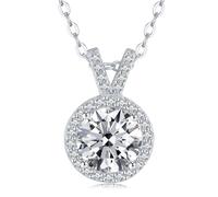 QYYZTQY Pendant 1CT Lab Created Diamond Pendant Sterling Silver Women Mother's Day Valentines Gifts