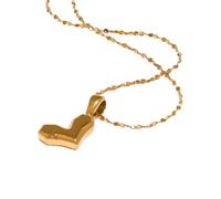QYYZTQY Romantic Heart Necklace For Girls, 925 Sterling Silver Eternal Love Heart Charm Choker - Heart Gold Necklace, Gold Locket Necklace For Women Birthday Valentine Gifts