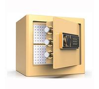 QYYZTQY Safes Safe, 32cm Password Safe Office All Steel Wall Safe Deposit Box Bedside Storage With Lock Flood Prevention Knob/key Insurance Cabinet, 3 Colors Safe Cabinet