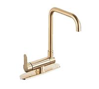 QYYZTQY Single Handle High Arc 360 Degree Swivel Cold Hot Mixer Water Tap with Deck Plate, Kitchen Sink Faucets shower head