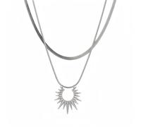 QYYZTQY Tassel Star Butterfly Silver Layered Paperclip Chain s for Women Prom Dainty Silver Charm Herringbone Choker Stacked Set Silver Layering Link Chunky Trendy Pendant Toggle