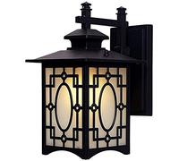 QYYZTQY Traditional Square Wall Lamp Outdoor Waterproof Wall Light Classic Upside Down Lighting Fixture Matte Black Finish with Transparent Glass Garden Balcony Home Decor Wall Lamp