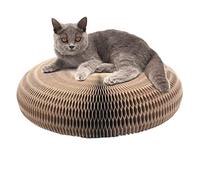 QYYZTQY Tree Houses Magic Organ Board with Grinding Claw Post Kitten Climbing Round Frame Corrugated Cat Scratch Toy Warm as ever