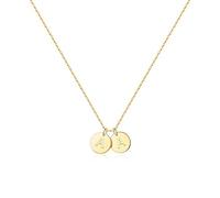 QYYZTQY Two Initial for Women, Gold Plated Dainty You and Her Initial Relationship Jewelry Mothers Day Valentines Gifts for Women Mom Friend Sister Her Birthday