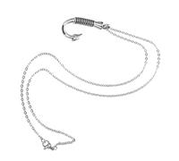QYYZTQY Urn of Loved Ones Stainless Steel Fish Hook Cremation Pendant Memorial Jewelry Women Keepsake Ashes Necklace Unique for Cherished Memories