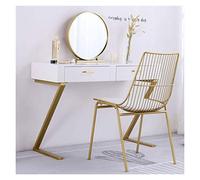 QYYZTQY Vanity Table Set with Round Mirror, 2 Large Drawers with Sliding Rails, Bedroom Makeup Dressing Table Writing Desk (Color : Vanity Set, Size : 80x40x75c (Vanity Set 80x40x75cm)