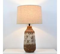 QYYZTQY Vintage Large Table lamp Japanese Style Ceramic Table lamp Minimalism Bedroom Bedside lamp Living Room with Fabric Shade E27*1 for Hotel Café Decorative