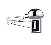 QYYZTQY Wall Lamp Chrome, Swing Arm Wall Lights with Switch, Industrial Retro Wall Lighting Fixture E27 Base for Home Hotel Corridor