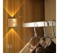 QYYZTQY Wireless USB Rechargeable Motion Sensor Wall Light, 2700K/4500K/6500K Warm/Neutral/White (Silver)