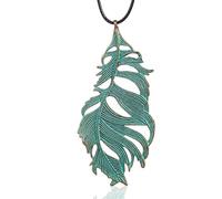 QYYZTQY Woman Vintage Jewelry Leaf Pendant Wood Bead Long s Chokers for Women