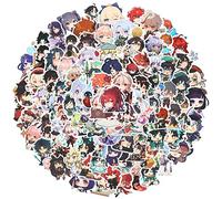 QYZHIZ 100 Mixed Sticker Pack, Cute Genshin Impact Game, Yuanshen Game, Colourful Waterproof Stickers for Laptop, Water Bottle, Computer, Skate, Phone, Bike, Guitar