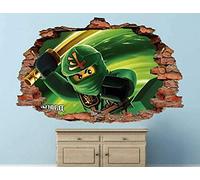 QYZNBMJ Ninjago Lloyd Garmadon Wall Decal Decoration Smash 3D Sticker Art Vinyl 55X60 cm