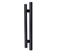 QYZUJIKL Matt Black Stainless Steel Round Tube Sliding Door Handle Glasse Door Push-Pull Handrail Door Hardware Accessories/80X50Cm-80X60Cm