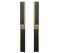QYZUJIKL Oriental Design Door Handle Rectangle, Double Sided Entry Barn Handle Bar Wooden Door Glass Door Door Pull Handle/Black/40 Cm/16 In-Black D-40 Cm/16 in
