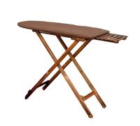 QYZXTH Vertical Wooden Ironing Board Home Folding Vintage Ironing Board Stand Heavy Duty Compact Iron Board With Iron Rest Height Adjustable (31''-35.4'')(Style1)