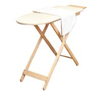 QYZXTH Vertical Wooden Ironing Board Home Folding Vintage Ironing Board Stand Heavy Duty Compact Iron Board With Iron Rest Height Adjustable (31''-35.4'')(Style2)