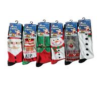 QZ FASHION 6 Pairs Men’s Boys Christmas Socks Novelty Socks Stocking Filler Xmas Uk 6-11