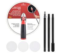 QZATACAEN Drywall Pole Sander,9 Inch Radial Round Pole Sander with 47inch Extension Pole for Dry Wall,Include 3pcs Sanding Sheets 80, 100，150 Grits
