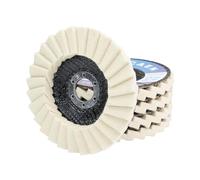 QZATACAEN Felt Flap Disc Abrasives, 127mm x 22.2mm(5" x 7/8") Arbor Buffing Polishing Wheel, Felt Flap Disc Buffing Wheel,for Angle Grinder - 5 Pack