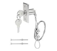 QZATTCAEN Garage Door Emergency Release Lock 1 Kit | Universal Keyed Disconnect System for Overhead Doors, 3FT Steel Cable, Compatible with Lift Master Chamberlain Genie