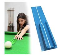 QZAVIRE Billiards Stroke Trainer - Aiming Practice Cue Straight Exerciser for Stance Eye Line Stroke Correction, Durable Resin Pool Training Aid Compatible with Pool Snooker etc. (Blue)