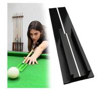 QZAVIRE Billiards Stroke Trainer - Aiming Practice Cue Straight Exerciser for Stance Eye Line Stroke Correction, Durable Resin Pool Training Aid Compatible with Pool Snooker etc. (Black)