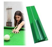 QZAVIRE Billiards Stroke Trainer - Aiming Practice Cue Straight Exerciser for Stance Eye Line Stroke Correction, Durable Resin Pool Training Aid Compatible with Pool Snooker etc. (Green)