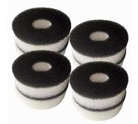 Qzbhct 8 Pcs Aquarium Bio Sponge White Foam Filter Pads 8 Pcs Black Rings for Biorb Filtration Systems