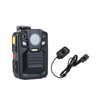 QZCX Body Camera, HD 1290P Police 33MP Security External IR Infrared Lens Body Worn Camera Night Vision Motion Detection Portable Personal(64GB WITH LENS)