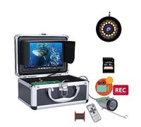 QZCX Underwater Fishing Camera, 16GB DVR Fish Finder Underwater Fishing Camera HD Screen 15pcs White LEDs+15pcs Infrared Lamp 1080P Camera For Ice/Sea Fishing(15M)
