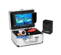 QZCX Underwater Fishing Camera, Underwater Ice Fishing Camera Upgraded 720P Camera 12 IR Lights Fish Finder 7 Inch 1024x600 IPS Screen For Lake/Sea Fishing(15M Cable)