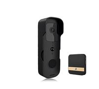 QZCX Wireless Video Doorbell, Tuya Smart Video Doorbell IP Camera Outdoor Wireless Doorbell Intercom Smart Home Security Protection Camera(Nero,With bell)