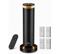 QZD Waterless Aroma Diffuser, Cold Air Aroma Machine for Home, Office, Hotel & Spa, Double Warm Ambient Lighting, Includes 4 x 40ml Essential Oils, Gift Set