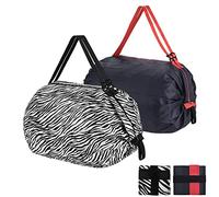 QZDAFFIC 2PCS Tote Bag Women's Totes, Foldable Shopping Bags with Zip, Reusable Beach Bag with Handles Hold 15KG Heavy Duty Washable Large Handbags for Daily Shopping Excursions Camping