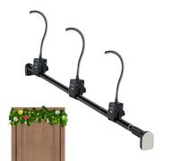 Qzdtue Adjustable Wreath Hanger Hook, No-Drill Removable Holder, Over-The-Door Metal Hook, 150-170cm, 1 Piece, Black, for Front Door Rv Dorm Classroom Bedroom Laundry Convenience and Ease Adaptable