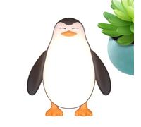 Qzdtue Cute Led Penguin Lamp with Timer, 3 Levels Dimmable Nursery Night Light 5.31x2.95x5.75in, USB Rechargeable Touch Bedside Lamp for Boys, Girls, White and Black
