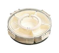 Qzdtue Divided Snack Box, Serving Tray with Lid and Handle, Serving Tray with Compartments for Snacks - for Fruits, Sweets, Desserts, Aperitif, Home, Outdoor,