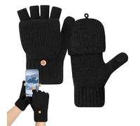 Qzdtue Driving Gloves, Warm Texting Mitts, Winter Thermal Knit Gloves for Running Walking with Dog Hiking Sports Cycling Climbing Skiing Mountaineering