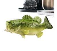 Qzdtue Fake Fish, Simulated Bass Model, Realistic Solid Toy, 6.18x1.77x2.76 Inches, Decorative Design, Educational Display Prop, for Home Aquarium Tank Pond Party or Teaching Use