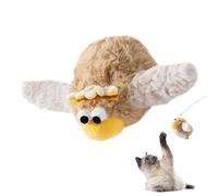 Qzdtue Indoor Cat Toys, Plush Bird Catnip Toy with Sound, Self-Moving Stimulating Doll 9.45x4.72 inches, Pet Supplies for Indoor Kittens, Home, Travel, Boredom Relief, Efficient Power